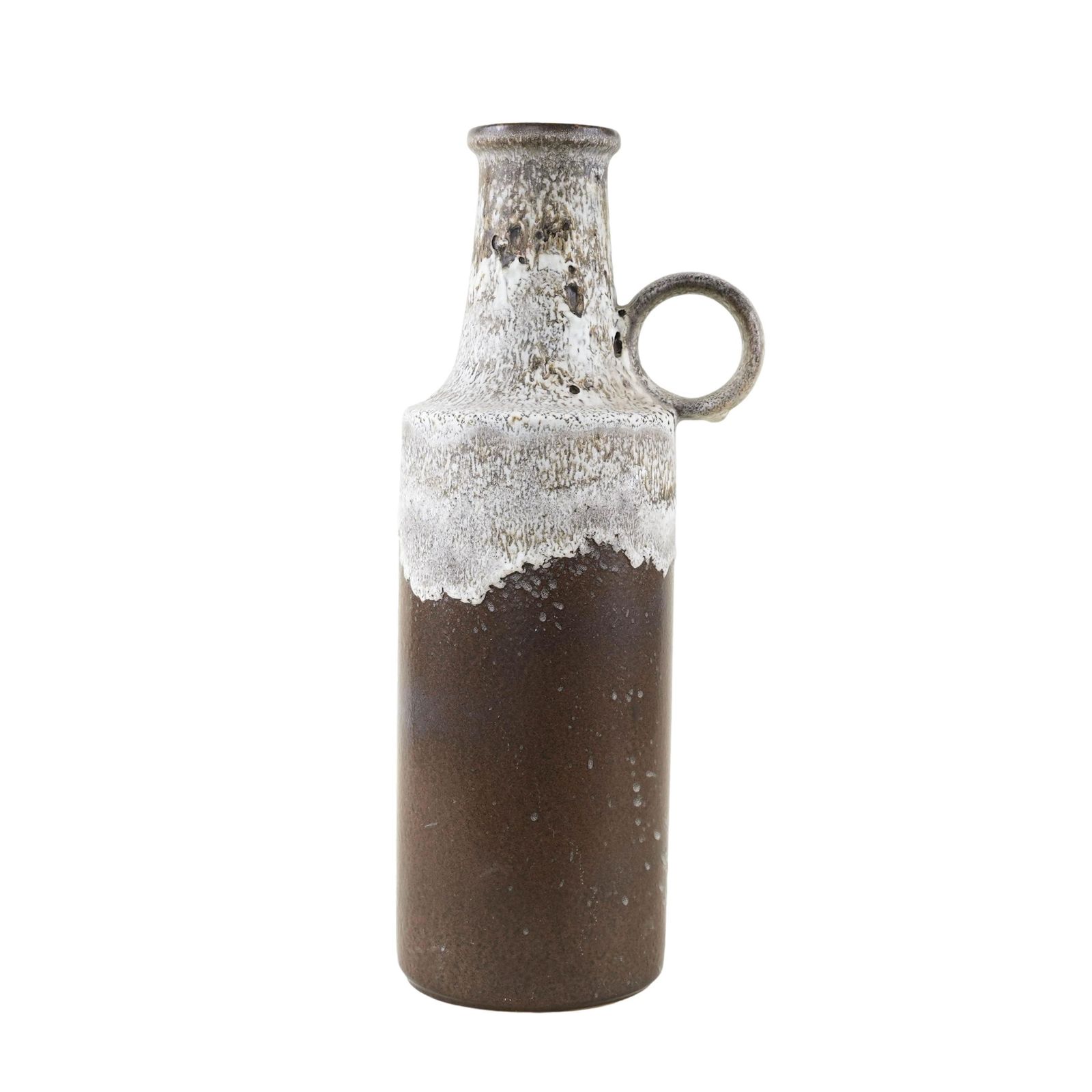 Ceramic Vase With A Handle, German Design, 1960s, Made In West Germany