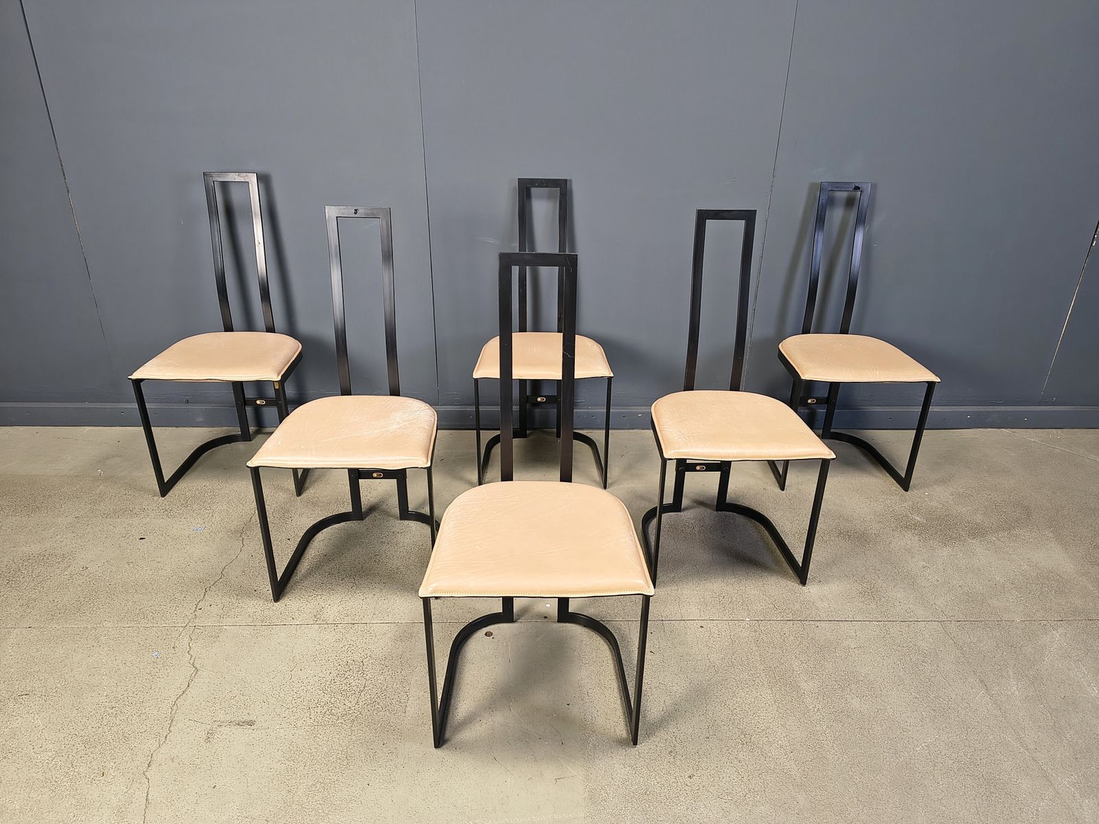 photo for sale Gastone Rinaldi Postmodern  Dining Chairs For Thema Italy, 1980s   Set Of 6