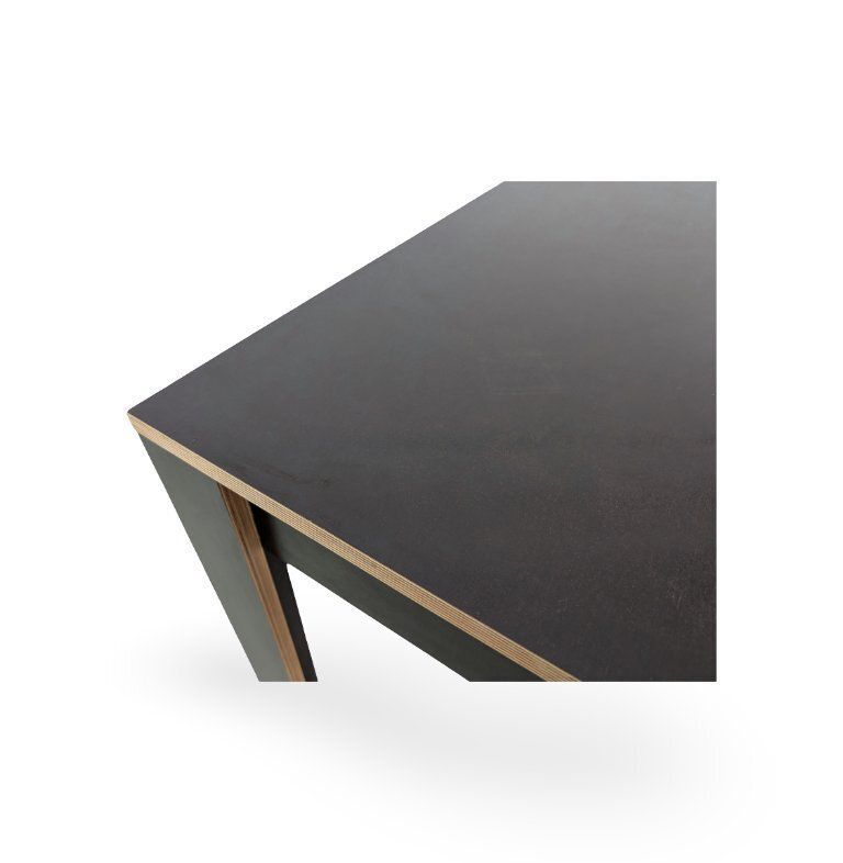 photo furniture Table à manger design en plaques de sérigraphie, réalisée sur mesure par un menuisier