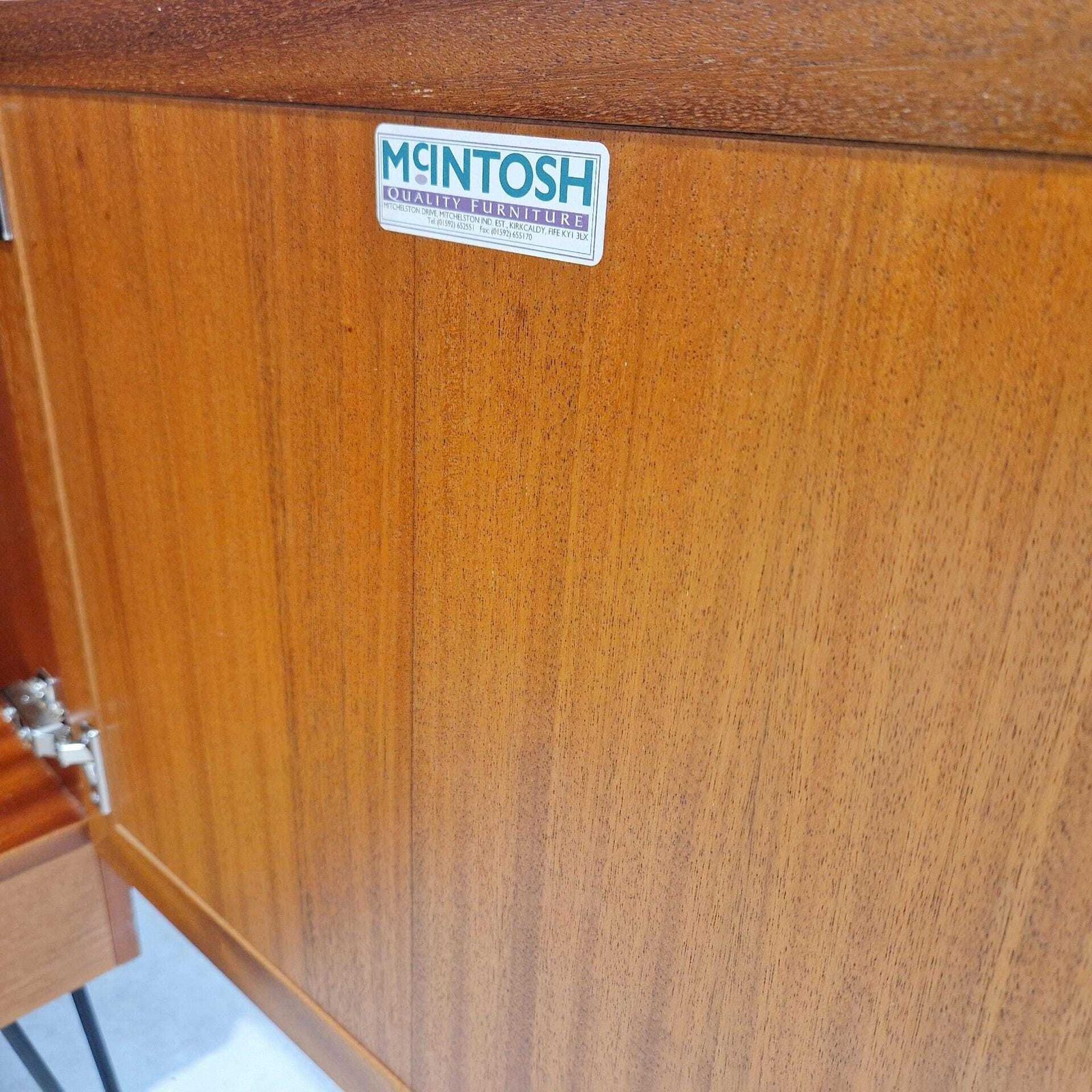 McIntosh Kelvin Vintage Mid Century Golden Teak Compact Sideboard Cabinet Credenza Pg206 photo vintage