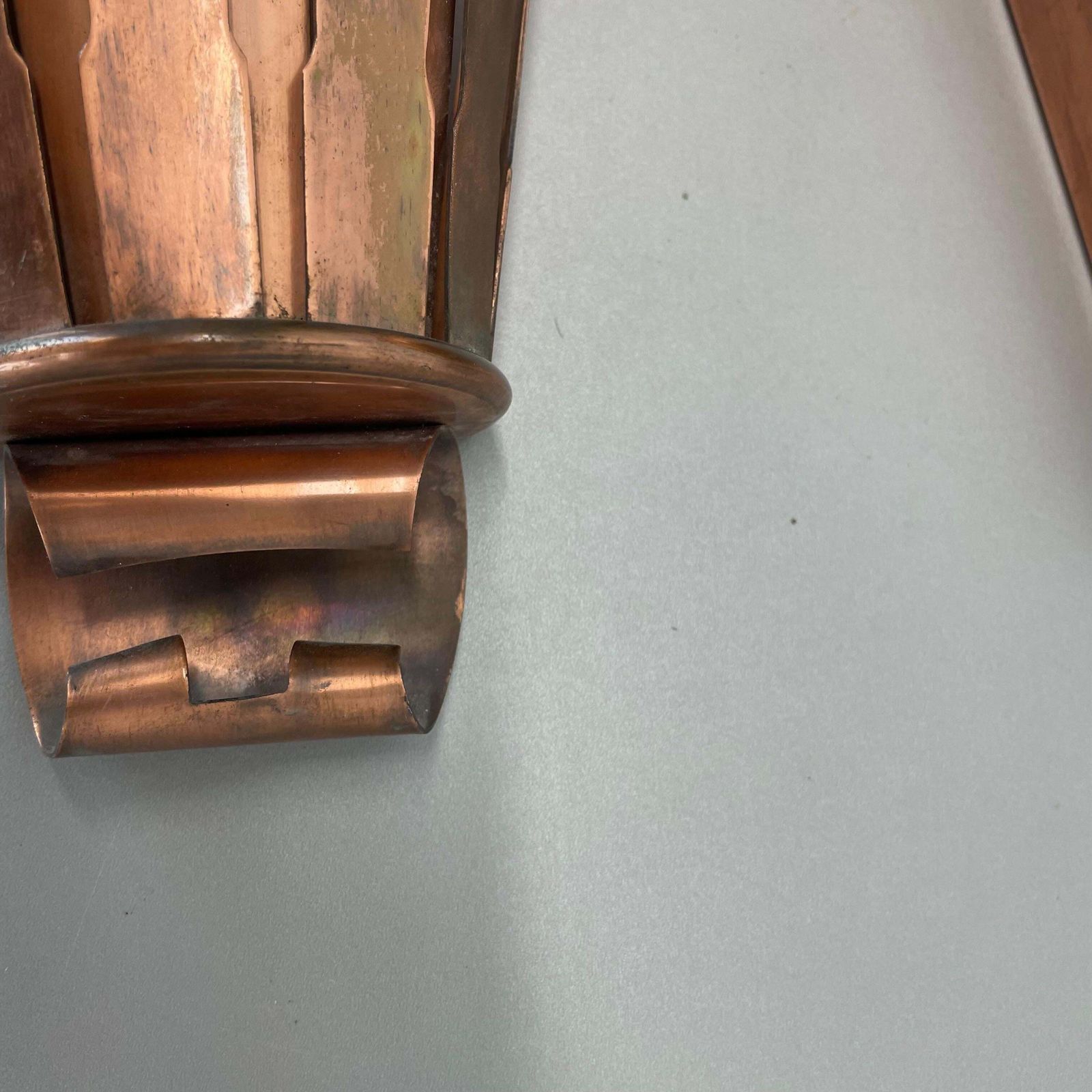 photo furniture Set Of 2 Copper 25cm Gio Ponti Style Theatre Wall Light Sconces, Italy, 1950s