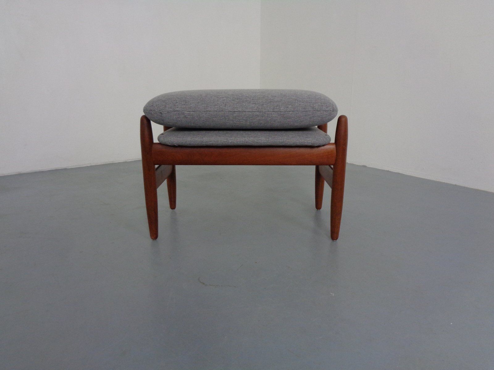 Teak Stool Or Ottoman By Hans Olsen For Frem Røjle, Denmark, 1960s photo for sale