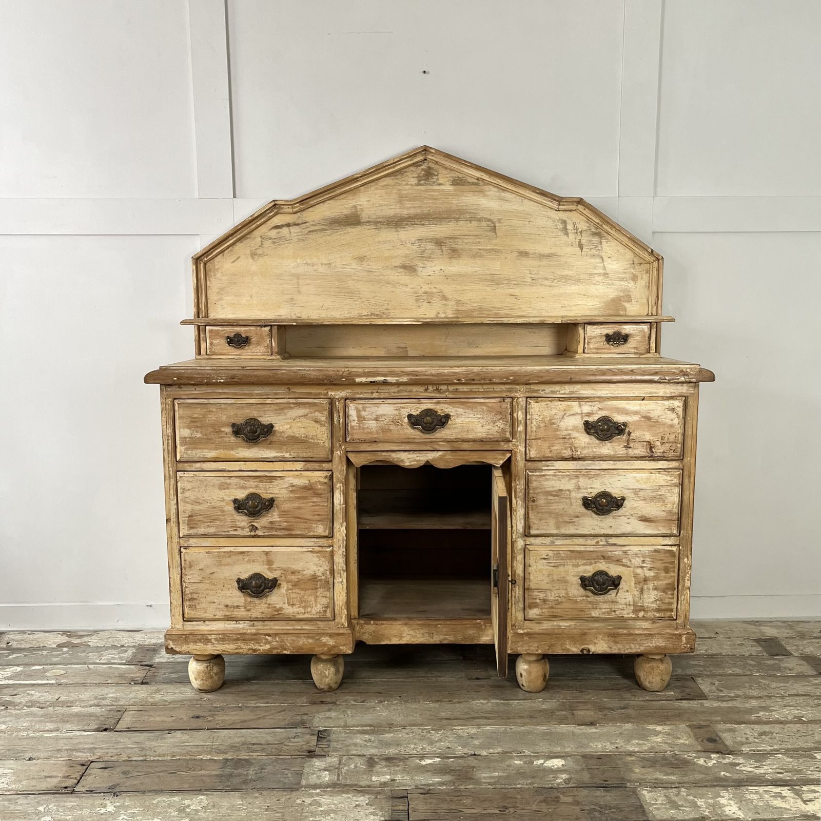 Antique Painted Pine Kitchen Dresser photo for sale
