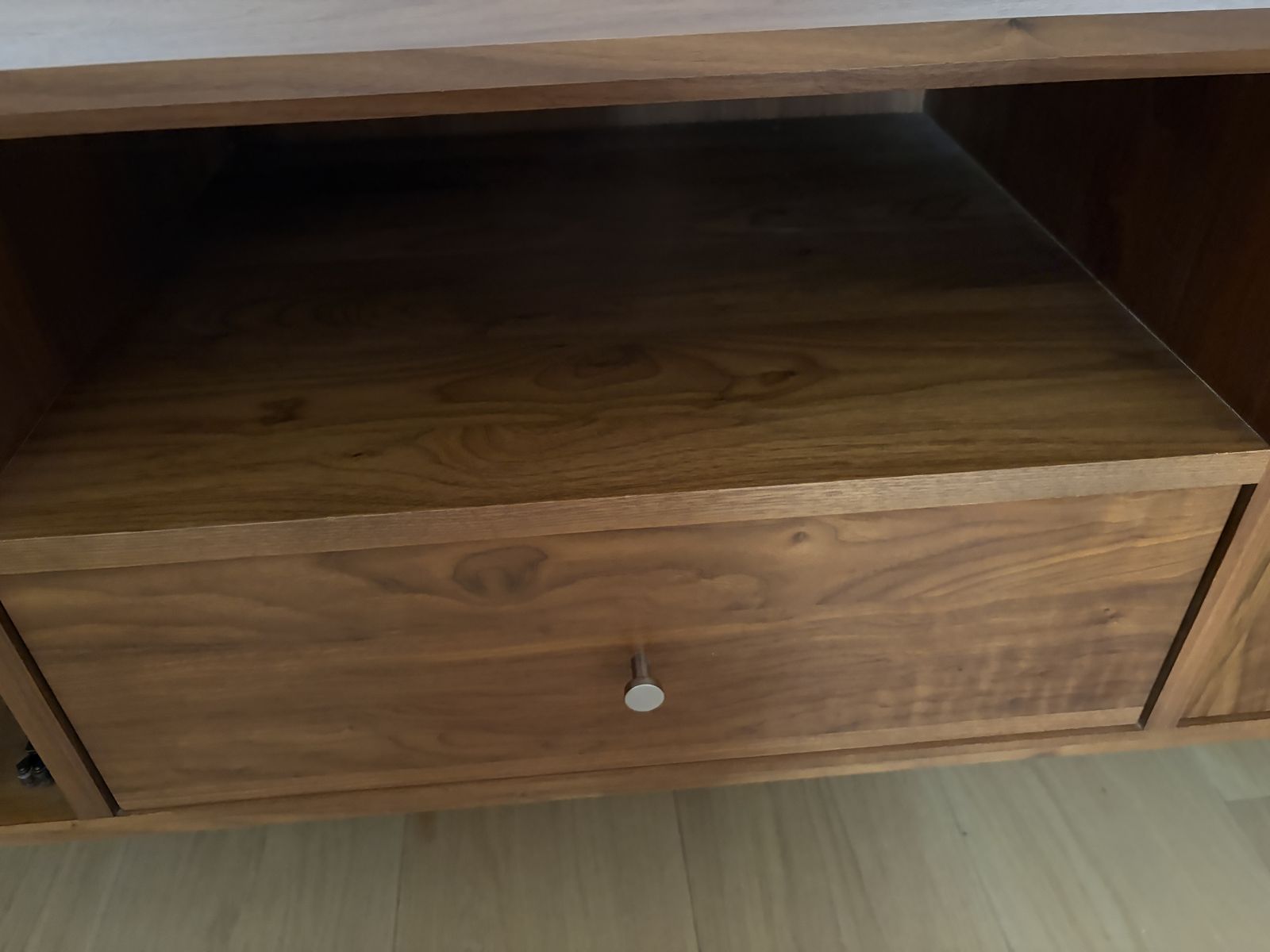 Mid Century Solid Walnut Media Cabinet photo buy