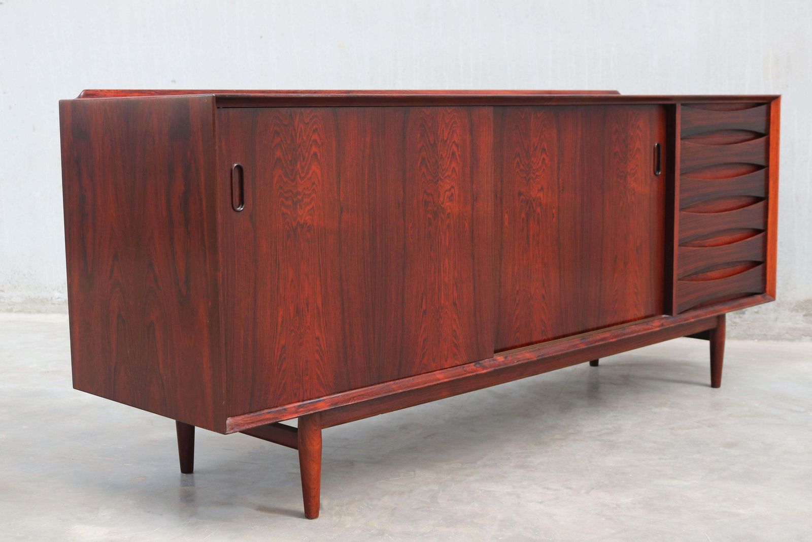 photo vinterior Rare Danish Design Model: Os29 Sideboard By Arne Vodder For Sibast Rosewood 1950