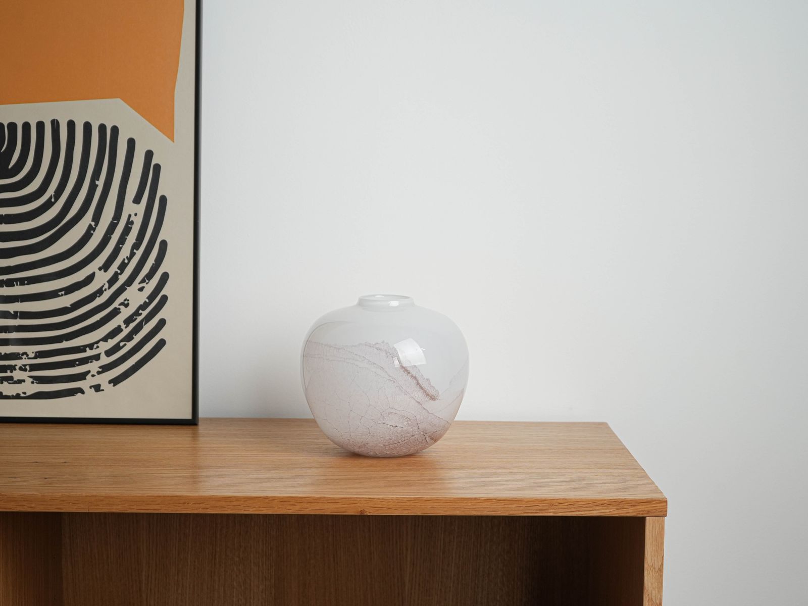Glass Vase, Danish Design, 1970s, Made In Denmark photo vinterior