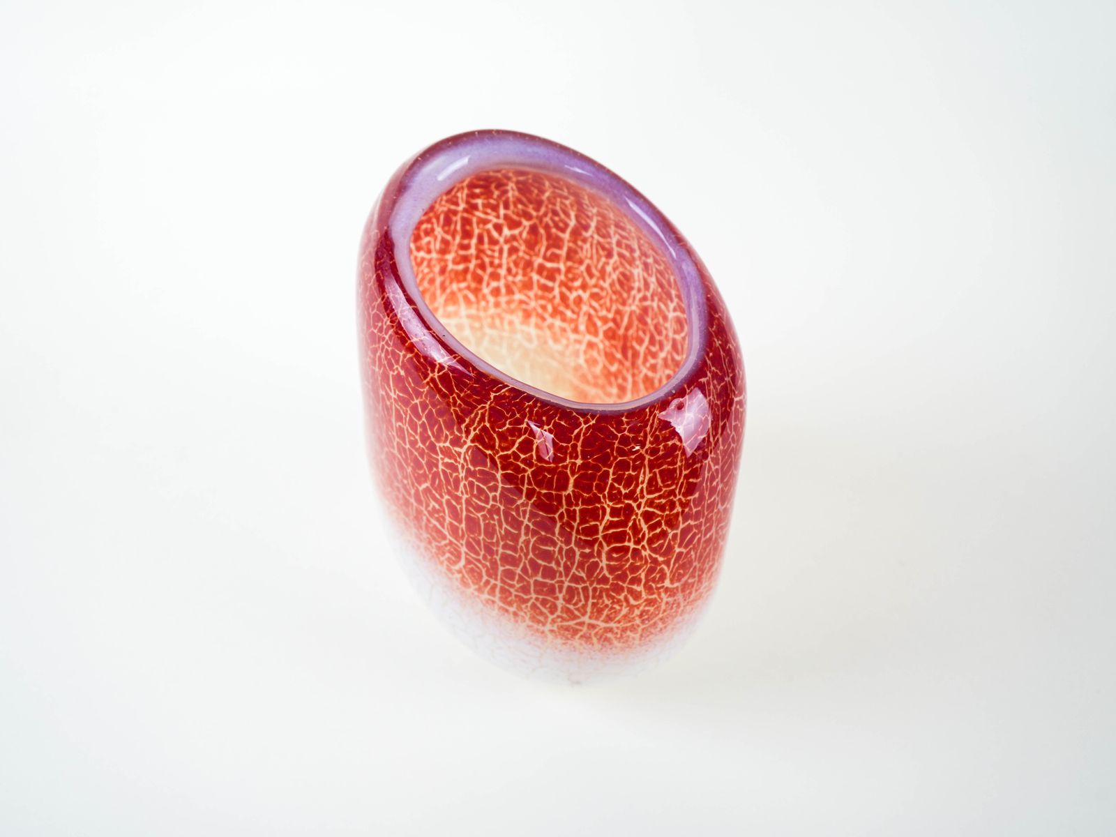 Vase en verre, design danois, années 1970, fabriqué par Holmegaard photo 379.0