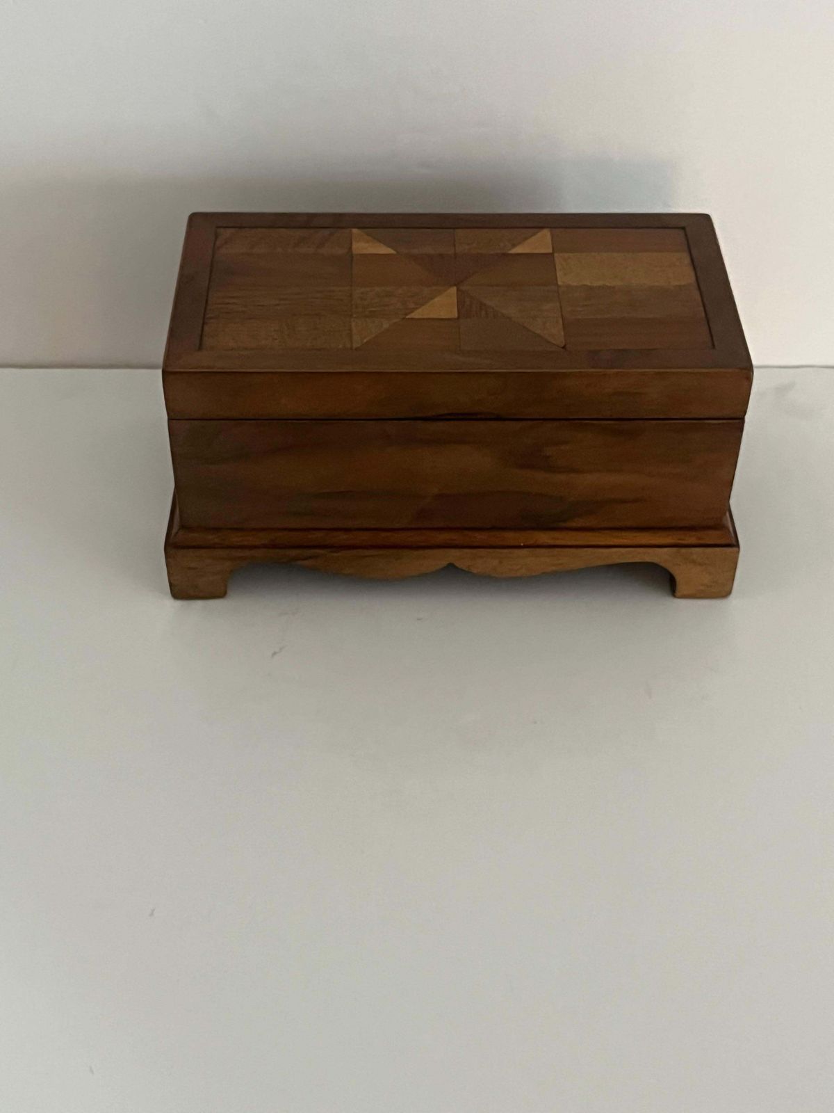 Art Deco Jewelry Box With Marquetry Top And Oval Mirror, Circa 1925 photo buy