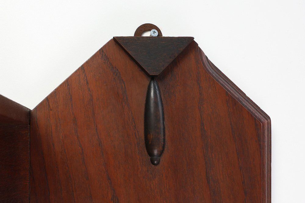 Art Deco Coat Rack In Oak And Copper, Belgium, 1920s photo Furniture