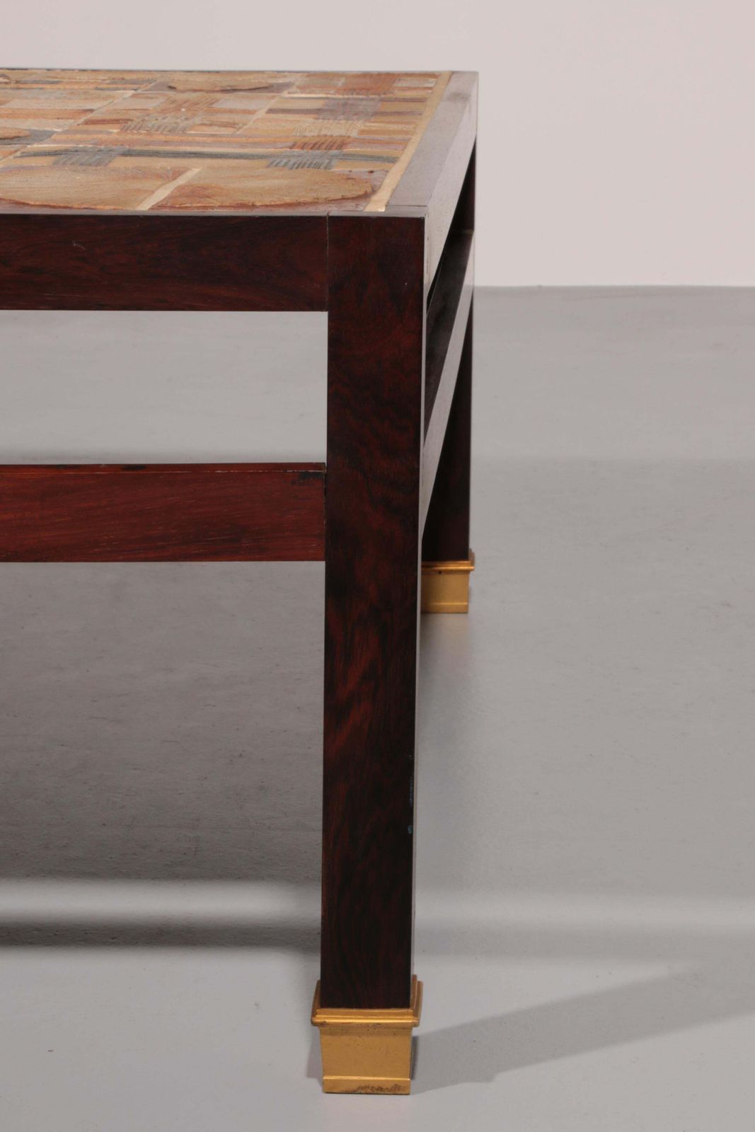 Tue Poulsen Square Tile Top Coffee Table Of Wengé By Erik Wørts Danmark 1960s photo vintage