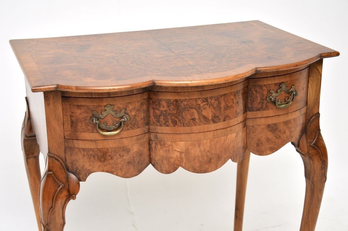 Antique Burr Walnut Console / Side Table photo Furniture