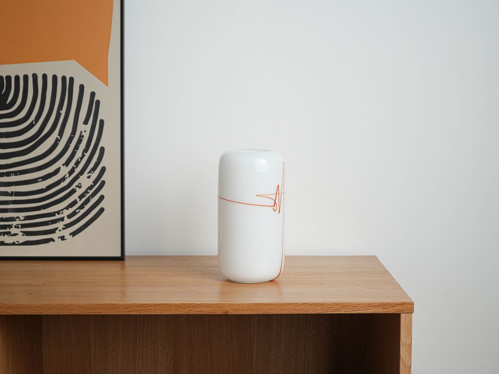 Glass Vase, Danish Design, 1970s, Manufactured By Holmegaard photo vintage