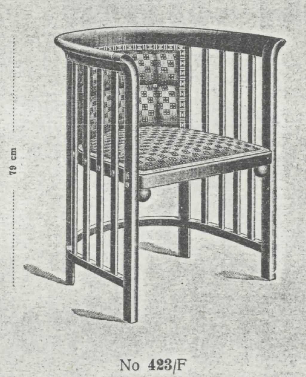 photo for sale Fledermaus Secession Armchair No.423 By Josef Hoffmann