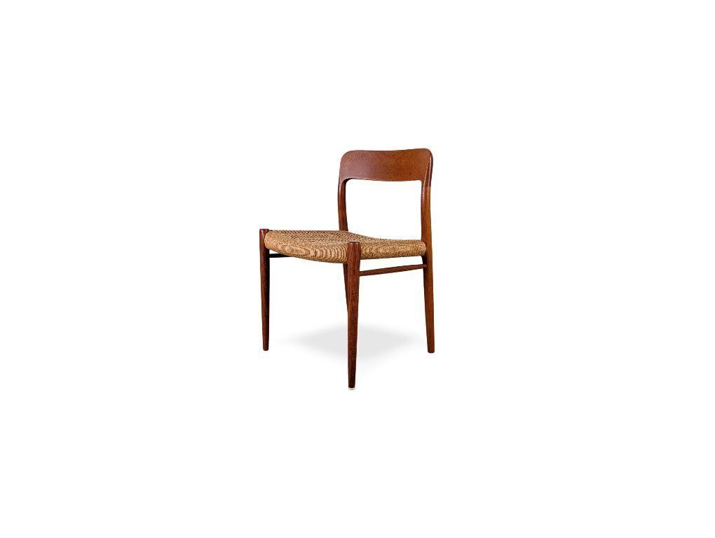 JL Møller's Model 75 stoel, Niels Otto Møller, teak, Deens photo 852.0