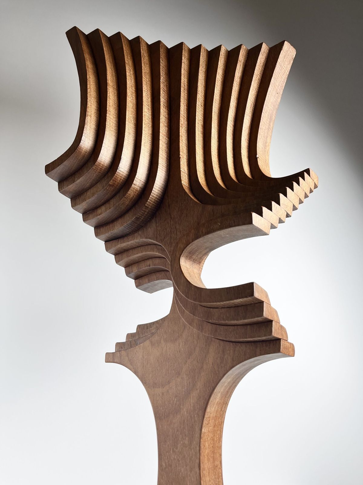 Brian Willsher (1930 2010) Large And Exceptional Mahogany Sculpture, Signed & Dated 1981 photo for sale
