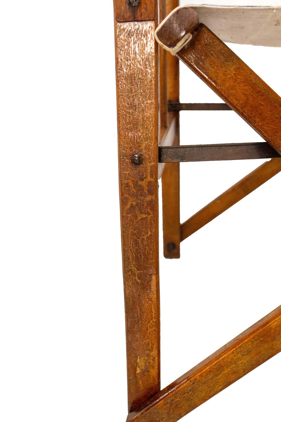 Meubels Vijf opvouwbare canvas regisseursstoelen in rood, blauw en wit, ca. 1940 photo