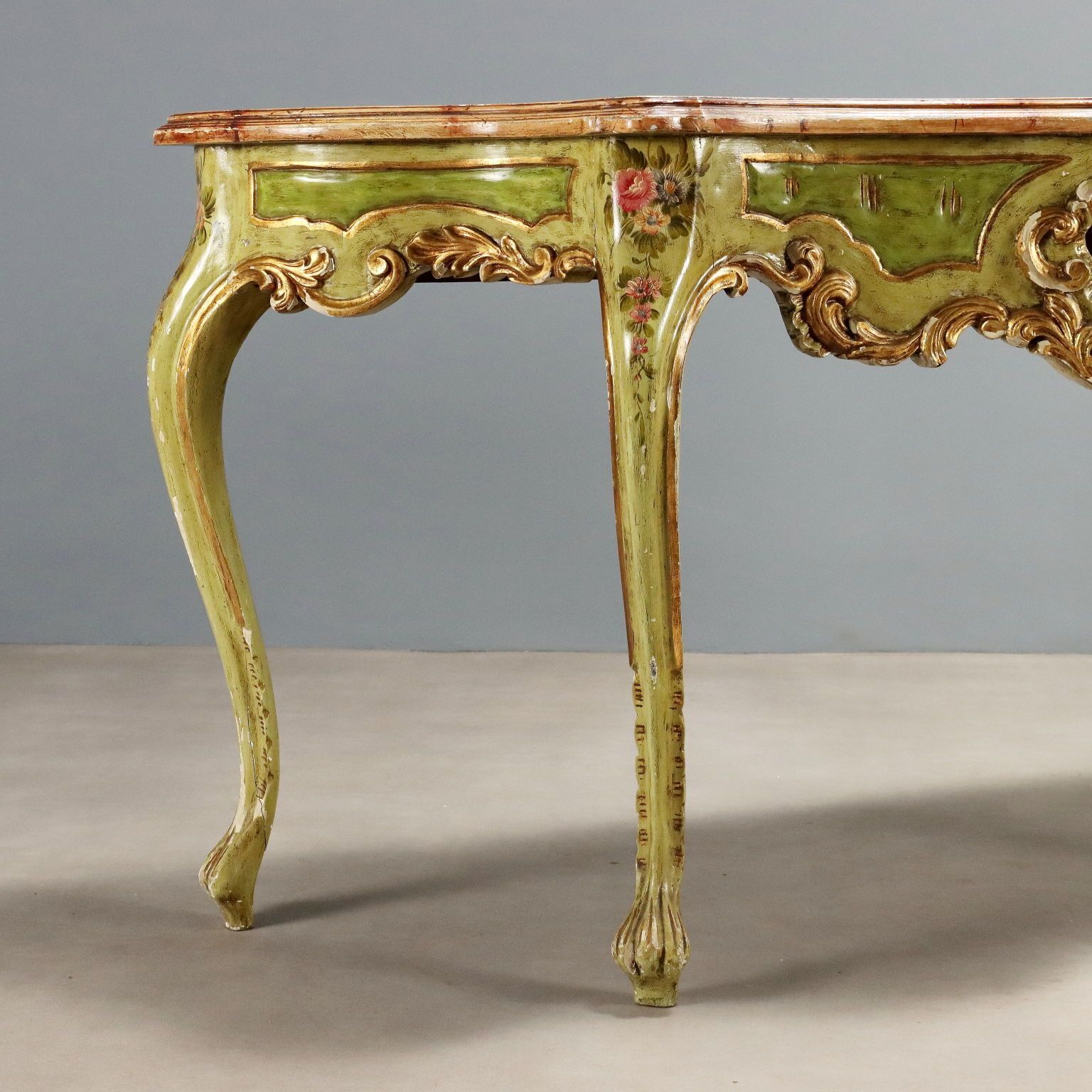 Antique Console Venetian Baroque Style Wood Italy XX Century photo for sale