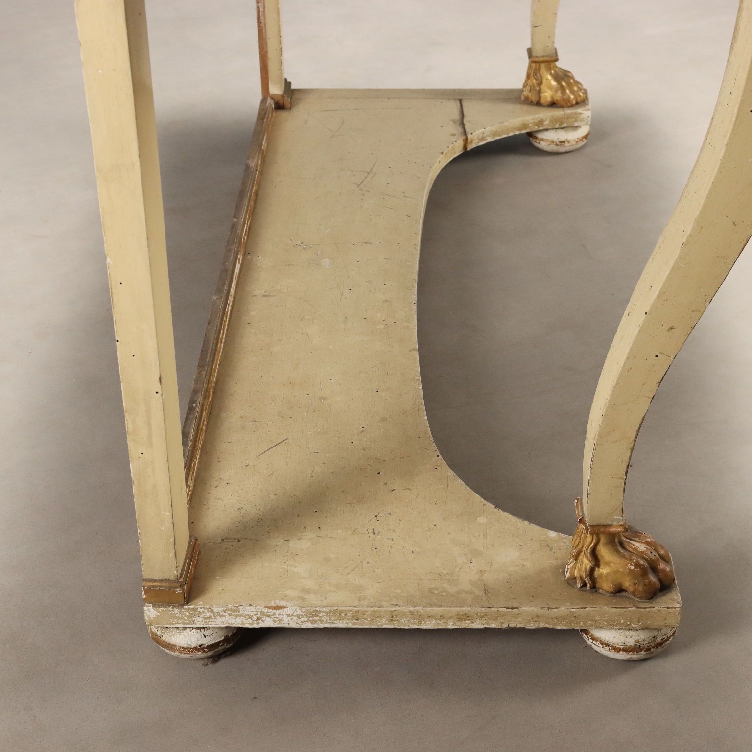 Antieke restauratiestijl console gelakt en verguld walnoot 19e eeuw photo buy