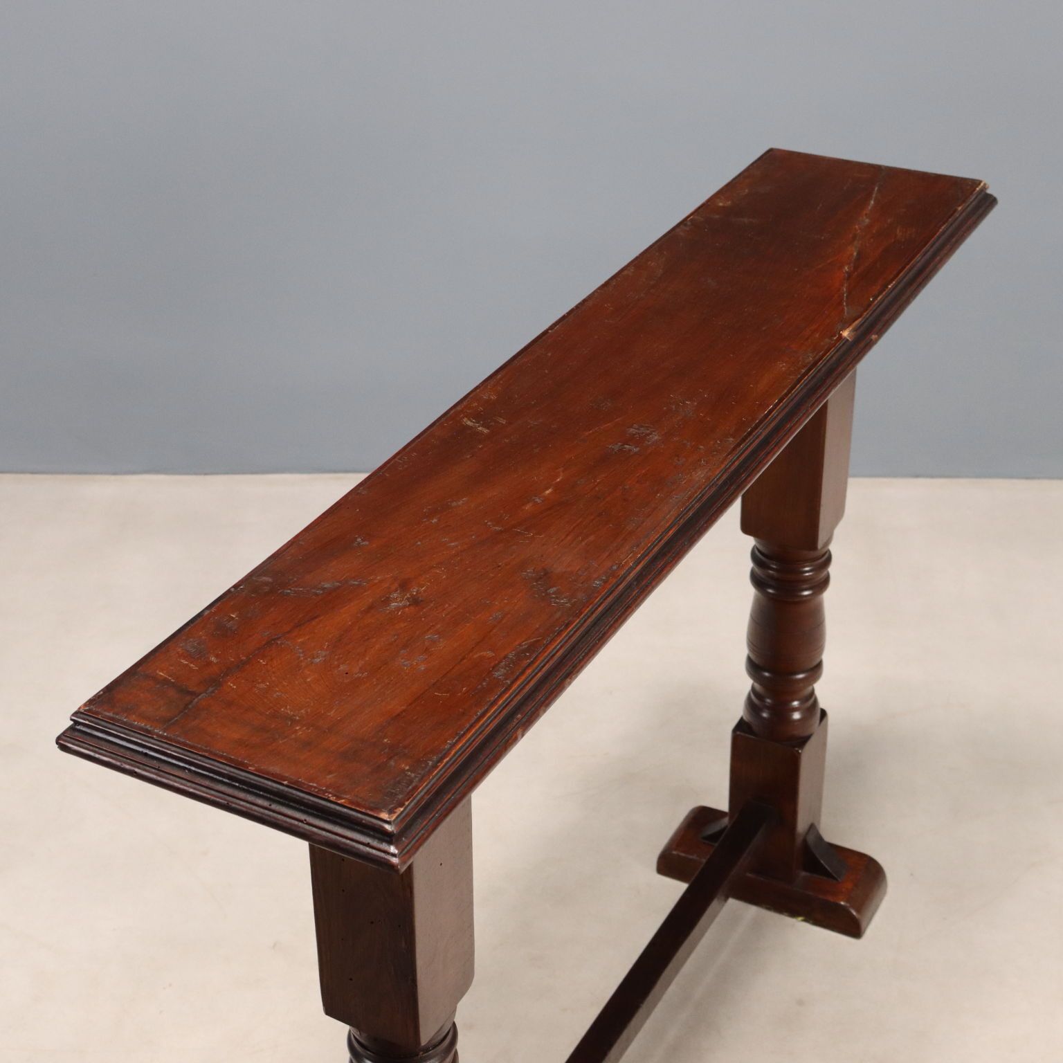 Antique Console Walnut Painted Oak Italy Early XX Century photo vinterior