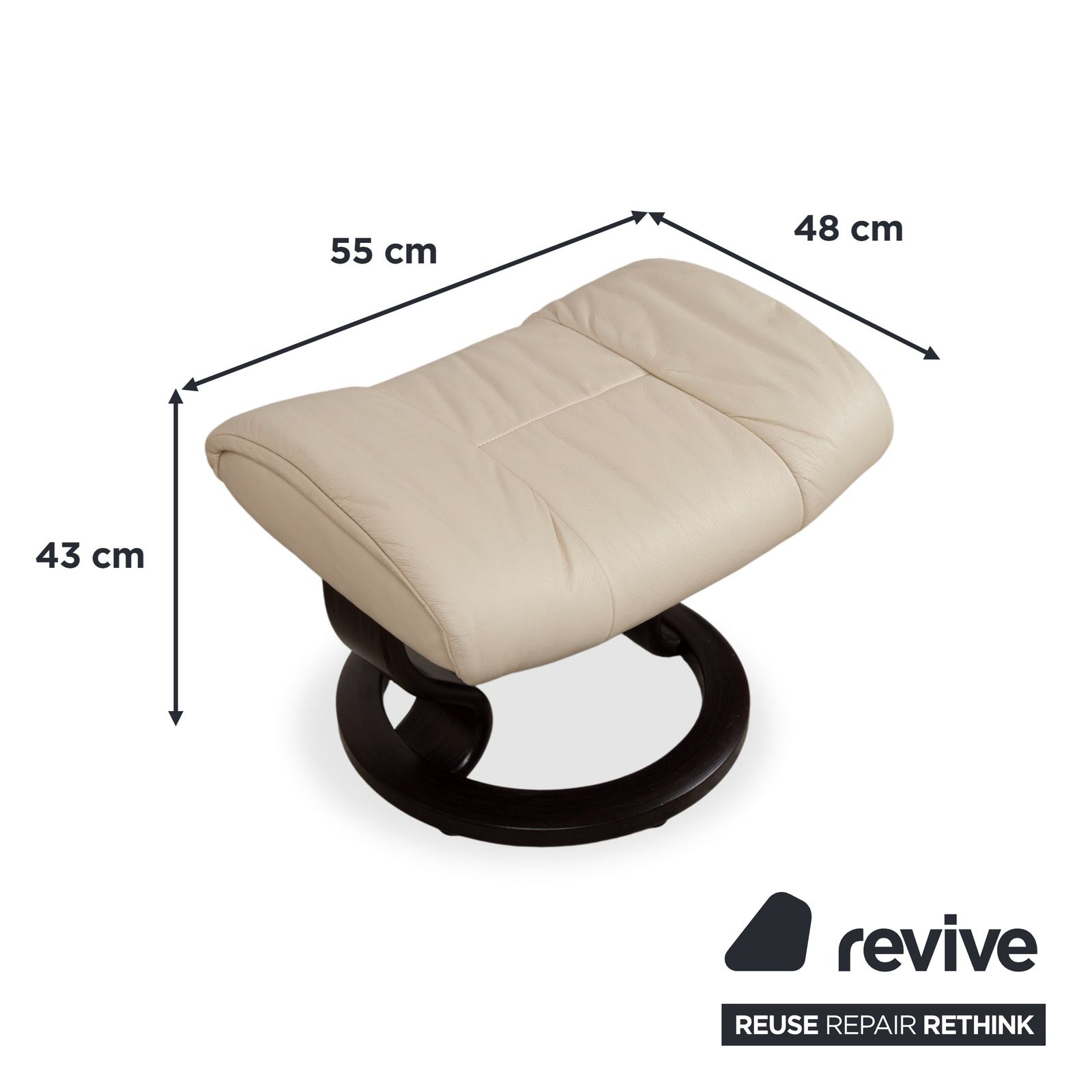 Fauteuil Stressless Mayfair en cuir, crème beige coquille d'œuf photo for sale