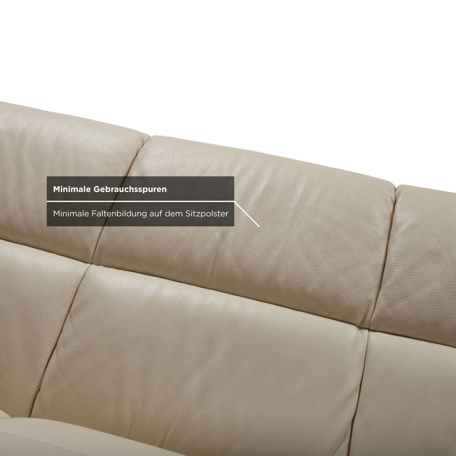 Stressless Oslo Leather Four Seater Cream Sofa photo buy