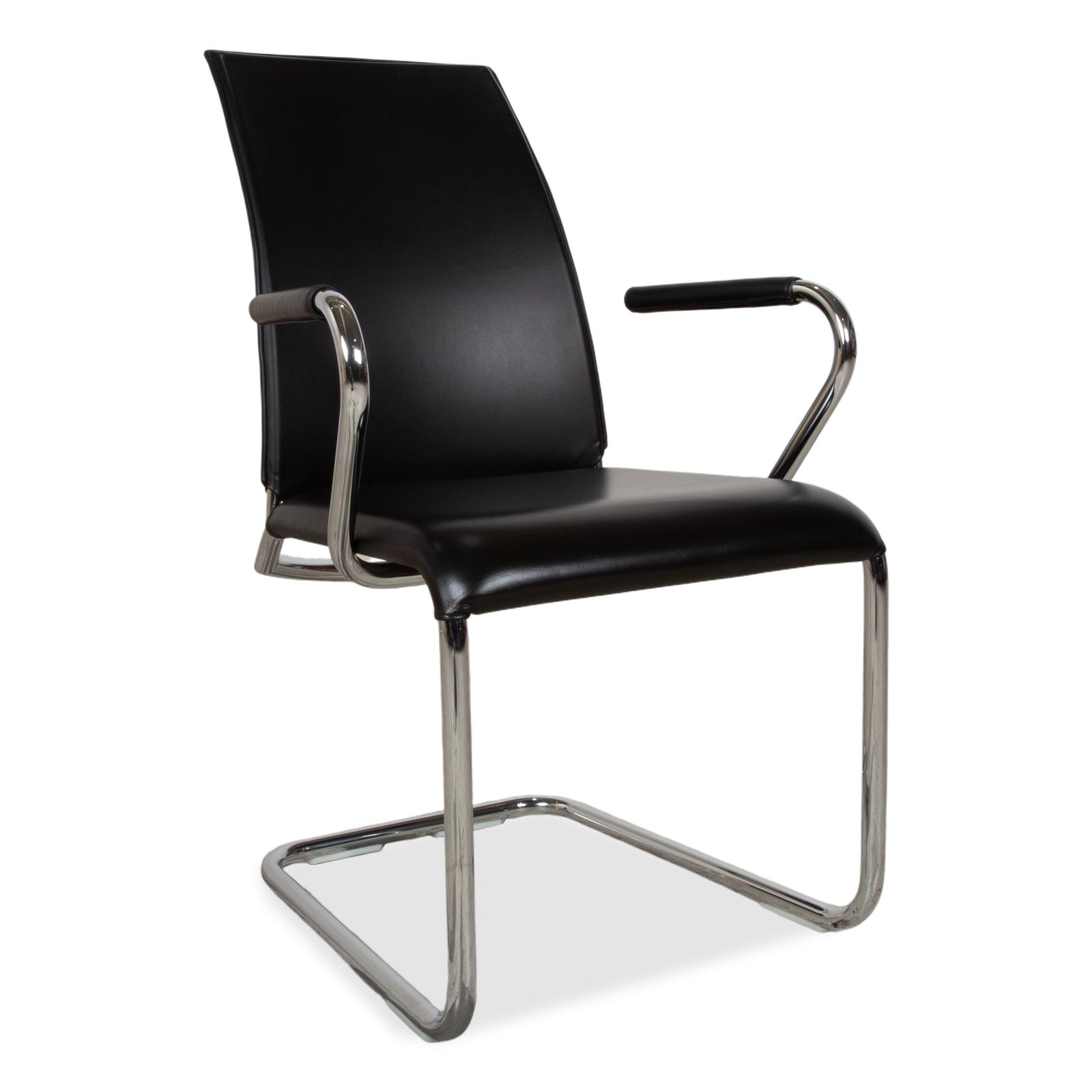 Lot de 6 chaises en cuir Draenert, noires photo Mobilier