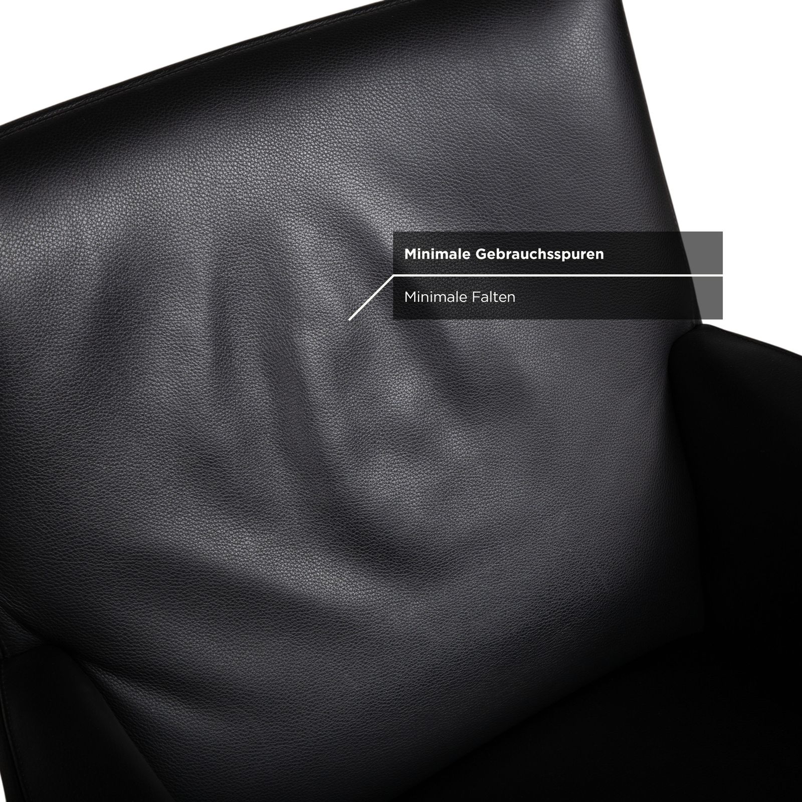 Fauteuil Wittmann en cuir noir photo vintage