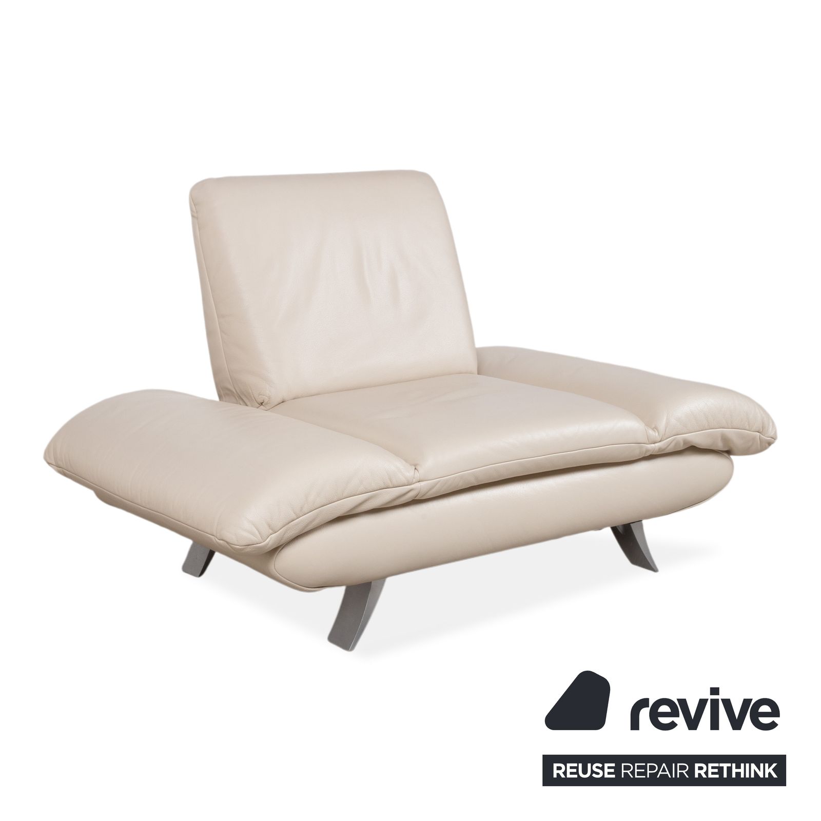 Koinor Rossini Leren Fauteuil Crème Handmatige Functie photo 1117.0