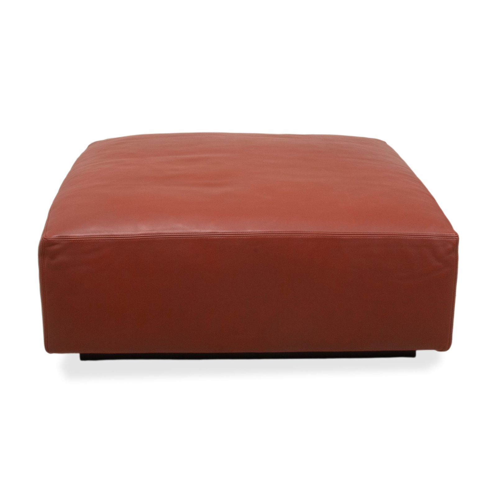 Pouf Walter Knoll Living Landscape 755 en cuir, rouge terracotta photo buy