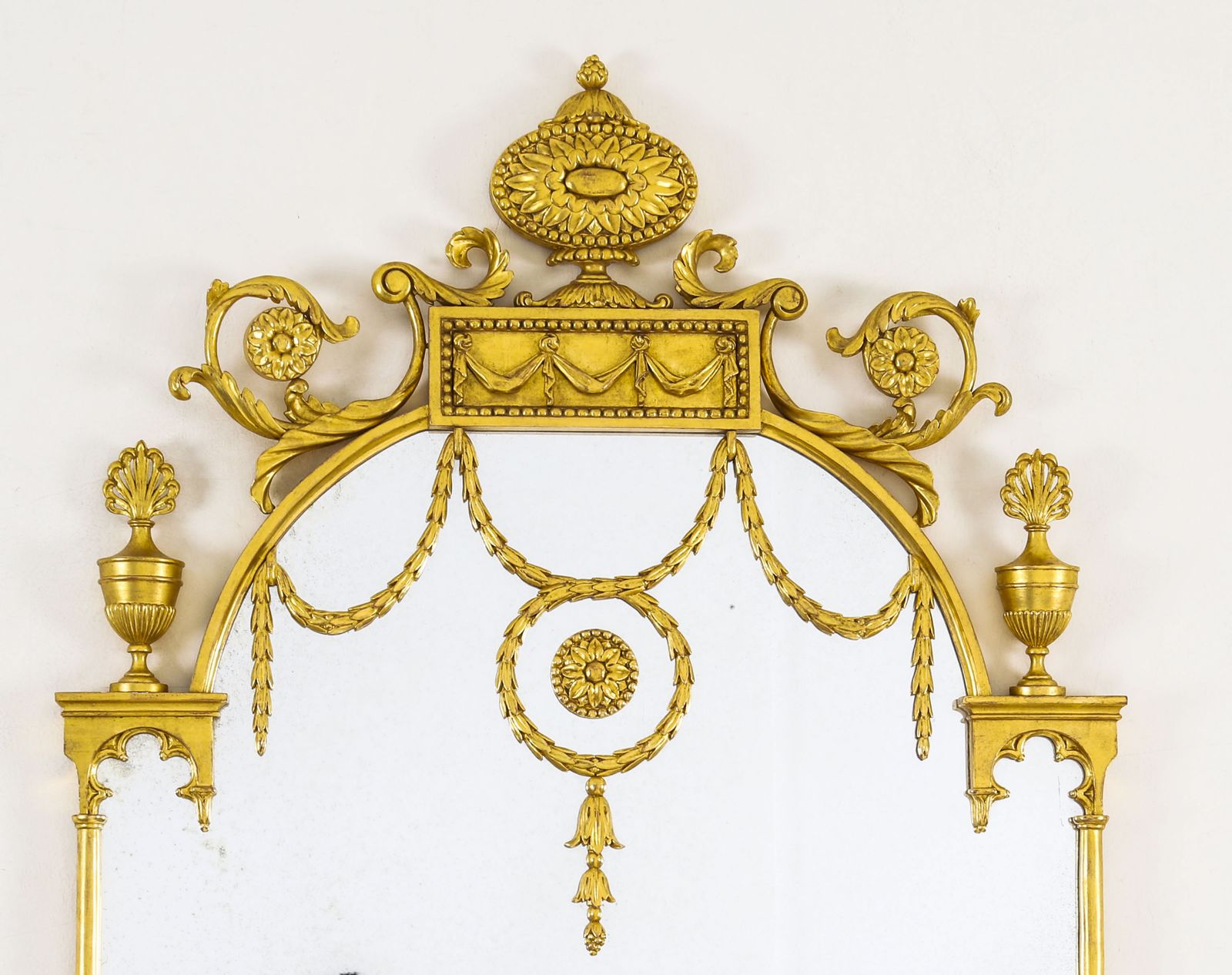Pair 6ft George III Adam Revival Giltwood Mirrors 19th C 190 X 76cm photo Home Decor