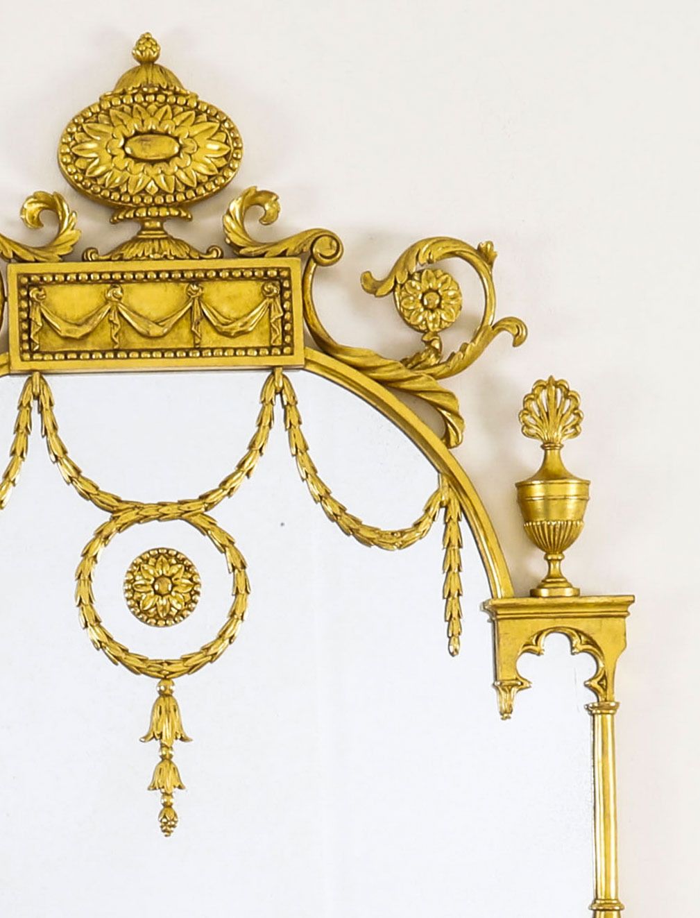 Pair 6ft George III Adam Revival Giltwood Mirrors 19th C 190 X 76cm photo 7750.0