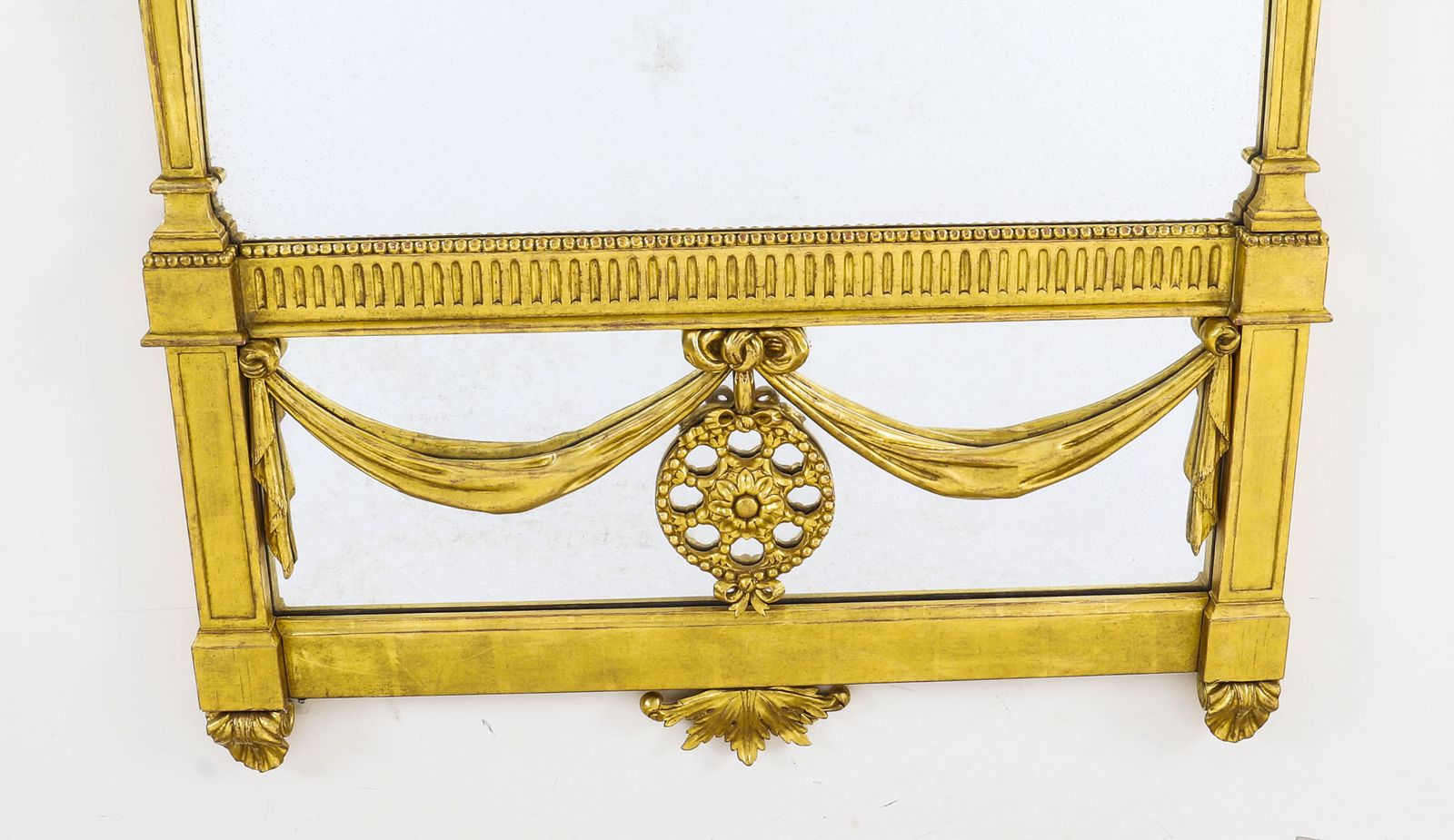 Pair 6ft George III Adam Revival Giltwood Mirrors 19th C 190 X 76cm photo vintage
