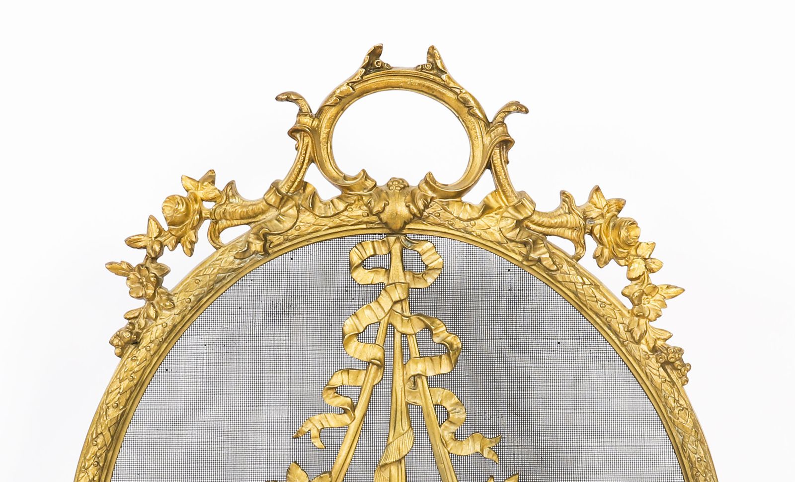 French Rococo Revival Brass Fire Screen19th C photo Home Decor