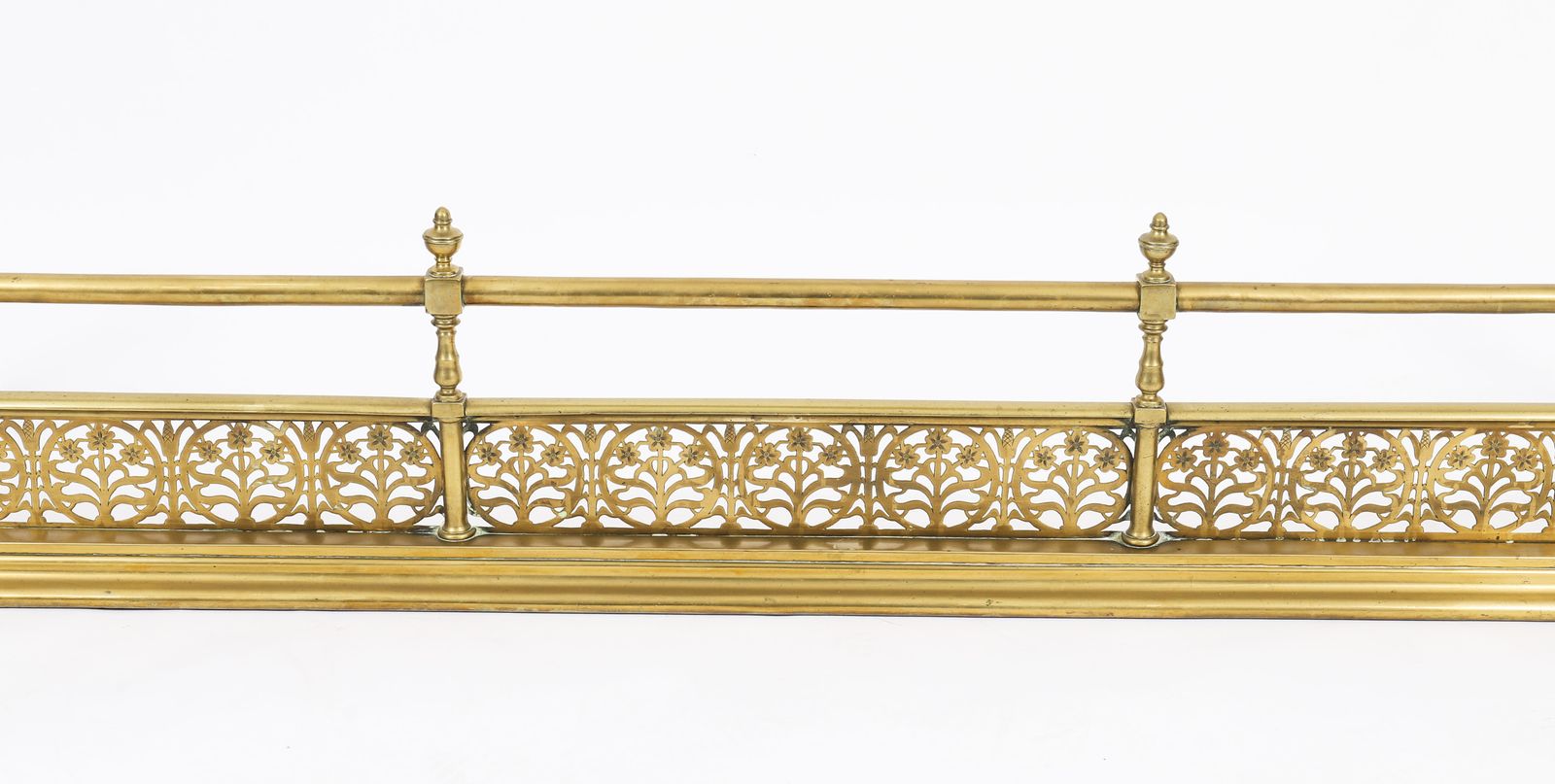 Victorian Brass Fireplace Fender / Guard 19th C photo buy