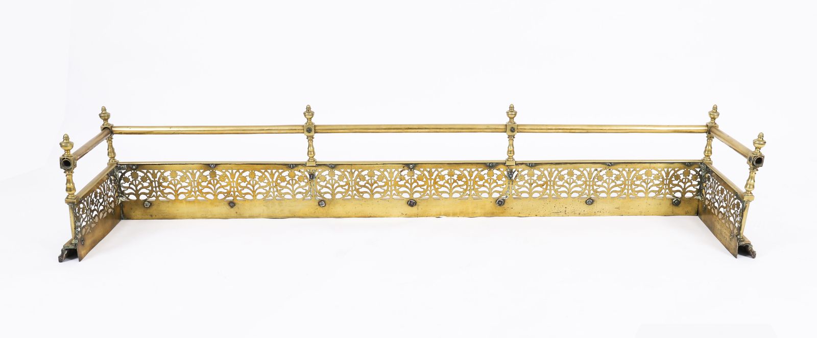 photo furniture Victorian Brass Fireplace Fender / Guard 19th C
