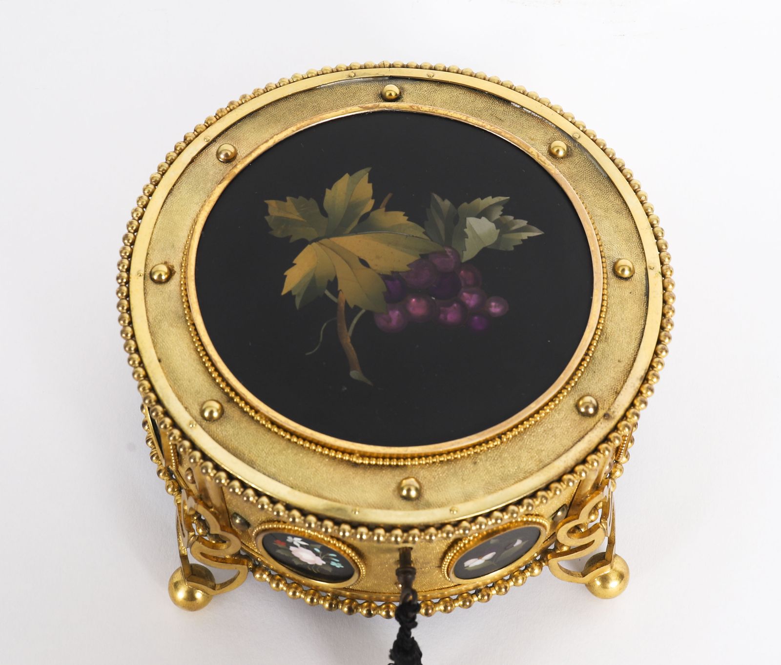 photo for sale Antique Italian Ormolu & Pietra Dura Jewellery Casket 19th C