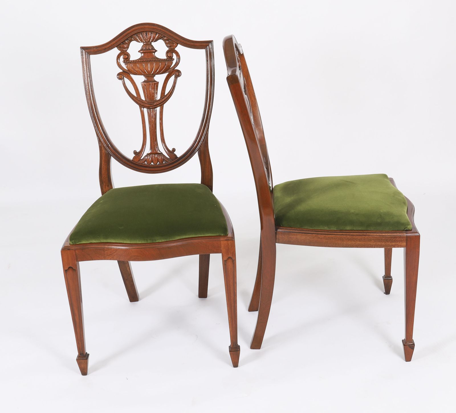 3450.0 Set 8 Edwardian Shield Back Dining Chairs  Circa 1910  20th C photo