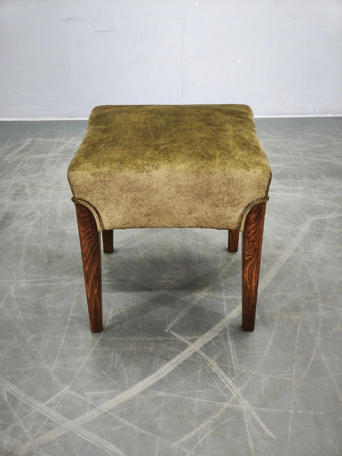Art Deco Beech Wood Stool, Czechoslovakia, 1930s. photo furniture