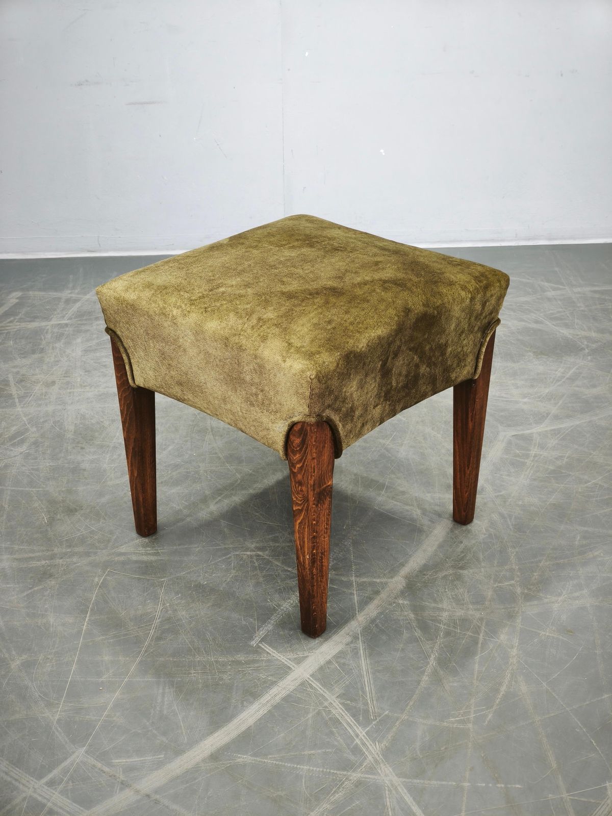 Art Deco Beech Wood Stool, Czechoslovakia, 1930s. photo buy