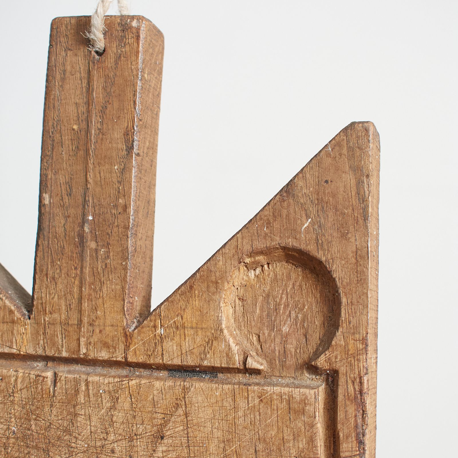 Reclaimed Antique French Oak Wooden Bread Chopping Board  Ba. photo Home Decor