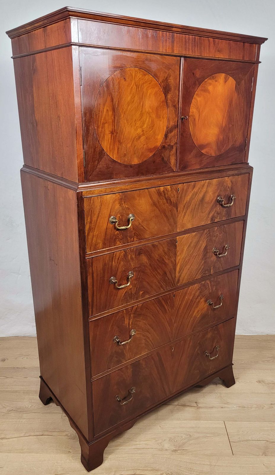 Edwardian Mahogany Tallboy English 1910 Drawers Storage Delivery Available. photo for sale