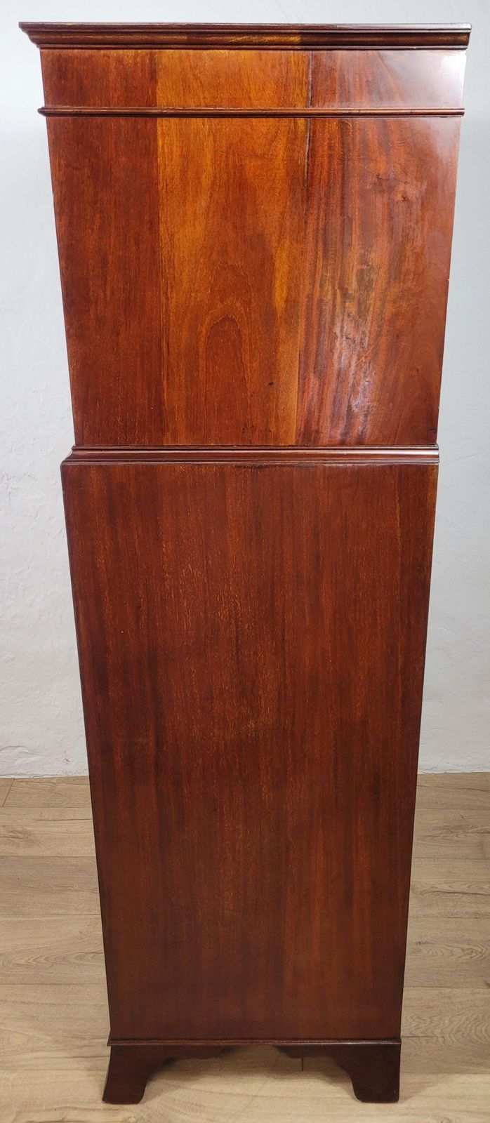photo vintage Edwardian Mahogany Tallboy English 1910 Drawers Storage Delivery Available.