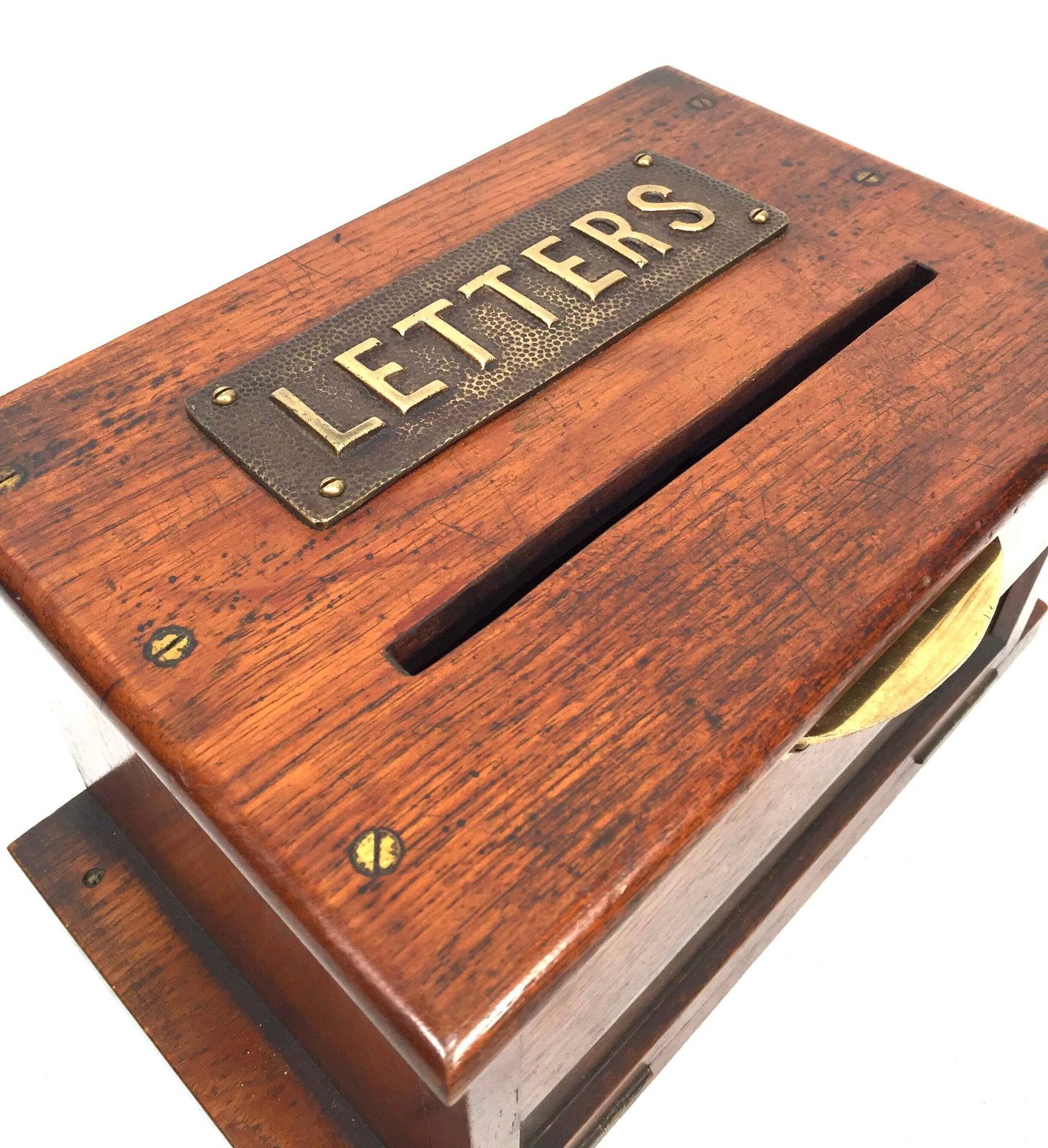 Antique Victorian Oak Country House Wooden Letter / Post Box / Stationery C.1900. photo furniture