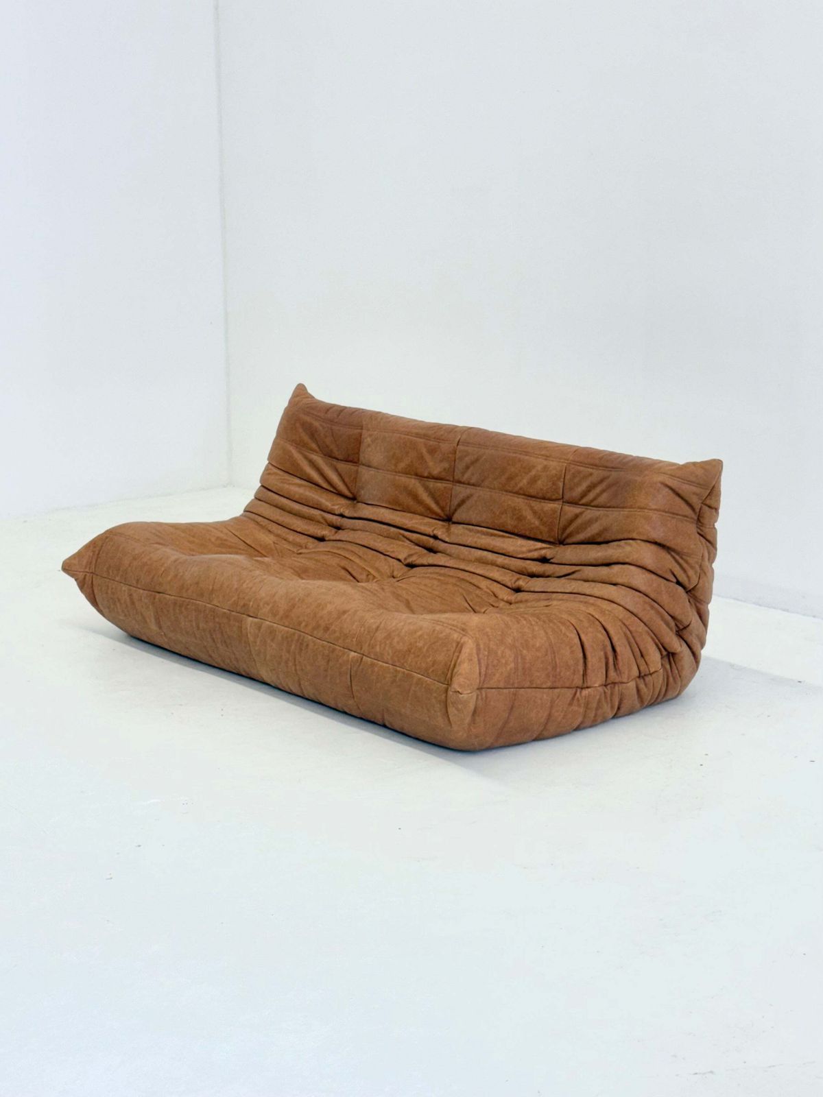 Ligne Roset Togo 3 Seater In Cognac Leather