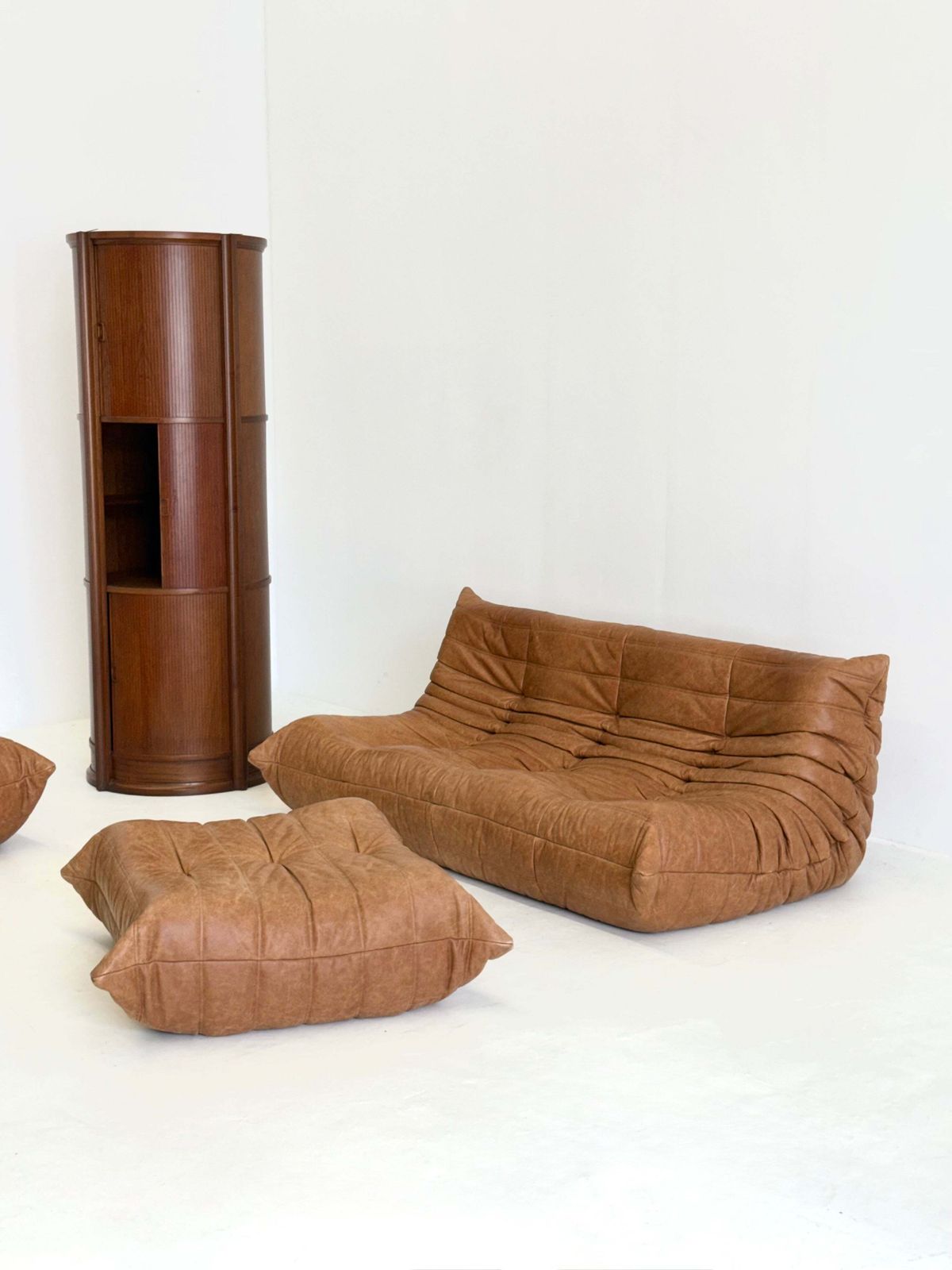 Ligne Roset Togo 3 Seater In Cognac Leather photo furniture