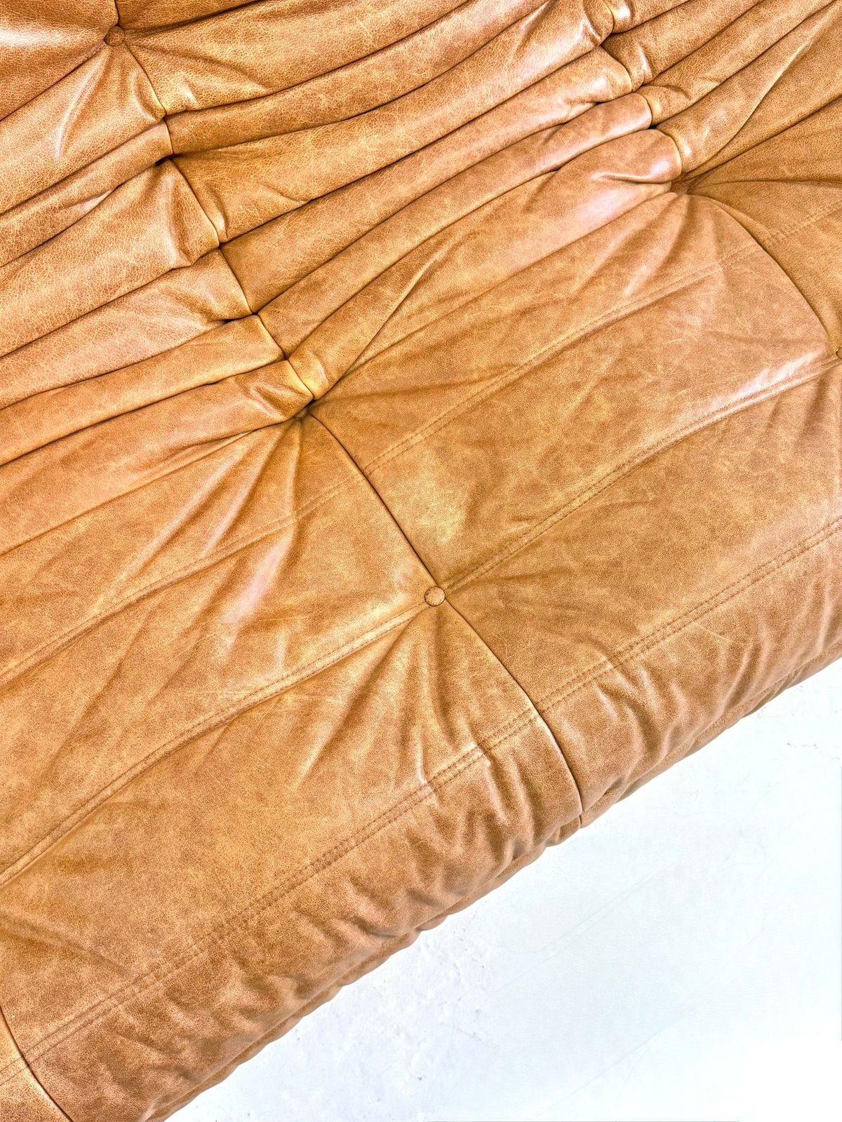 Furniture Ligne Roset Togo 3 Seater In Cognac Leather photo