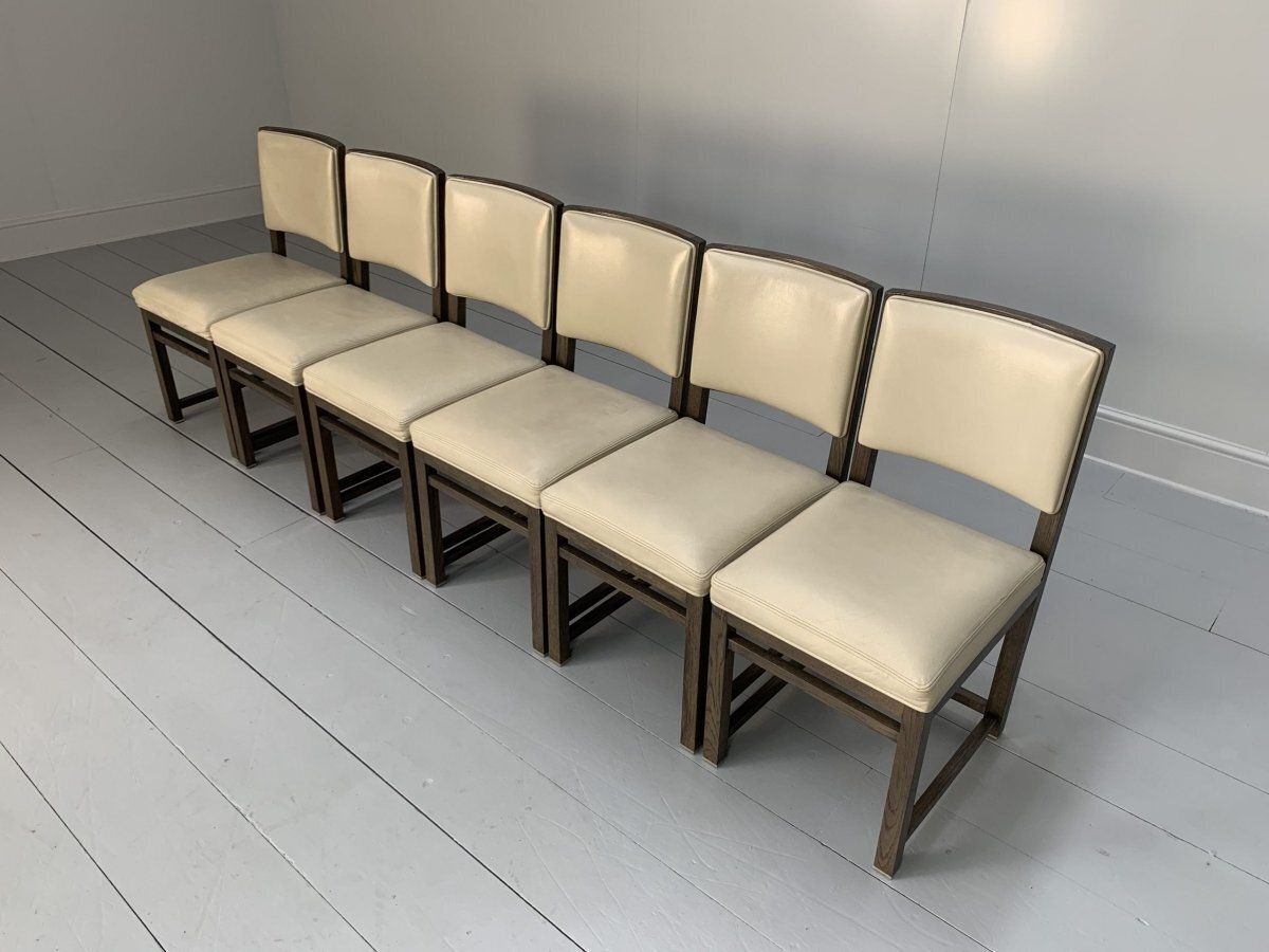 B&B Italia Maxalto Simplice Dining Chairs   In Oak & Leather, Set Of 6 photo furniture
