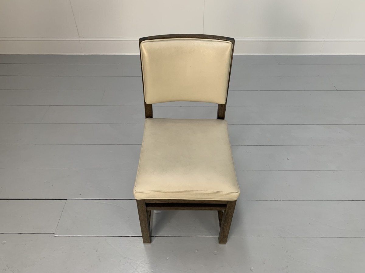 photo furniture B&B Italia Maxalto Simplice Dining Chairs   In Oak & Leather, Set Of 6