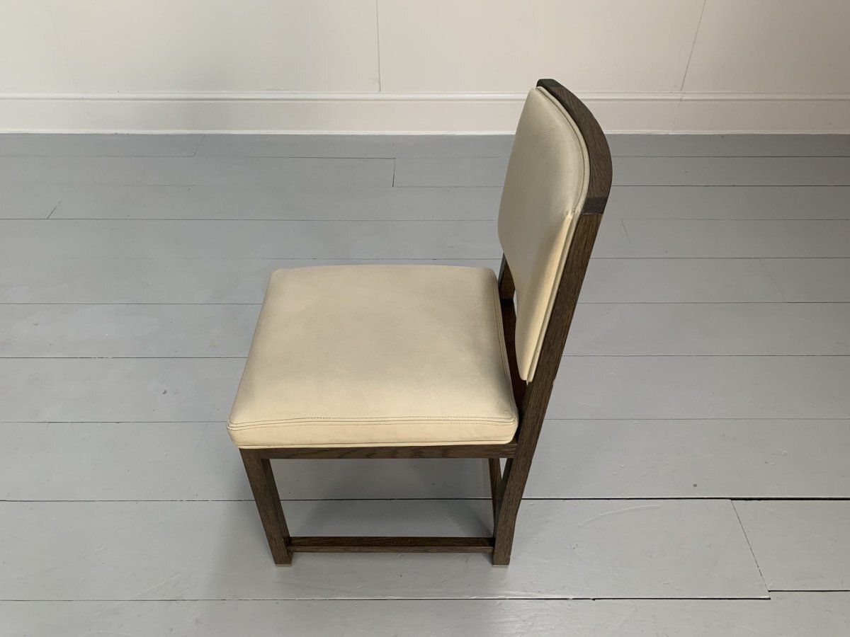 Furniture B&B Italia Maxalto Simplice Dining Chairs   In Oak & Leather, Set Of 6 photo