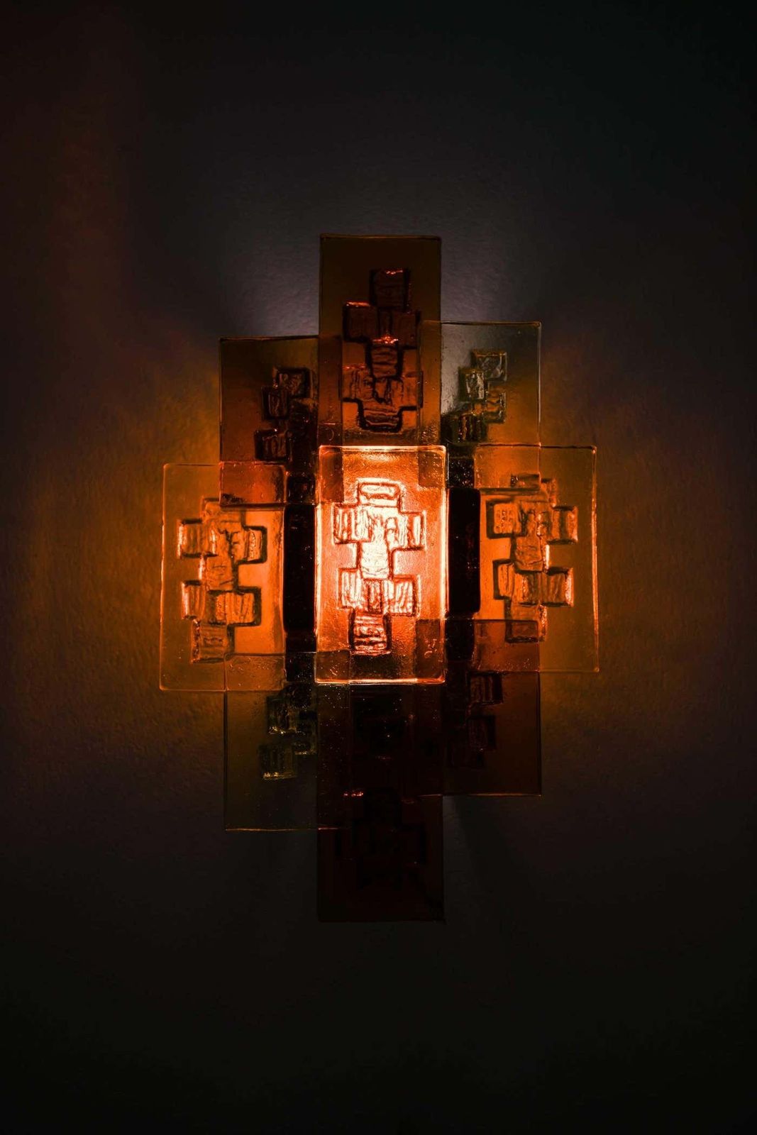 Pair Of Svend Aage Holm Sørensen Glass Wall Lamps, 1960s photo 3880.0